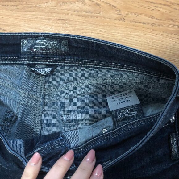 Silver Jeans November Jegging Jeans Women's 28x31 Blue Pants Skinny Stretch EUC - Picture 2 of 3